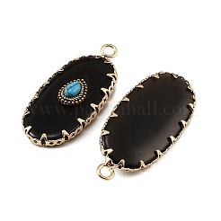 Anhänger aus natürlichem Obsidian und synthetischem Türkis&nbsp;GG-CBA5963-02G