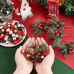 106 Stück 8 Stil künstliche Winter-Weihnachtsdekorationsset&nbsp;DIY-GA0004-79