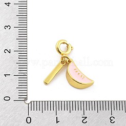 Pendentif décoratif en forme de fruits en laiton émaillé&nbsp;LS-HJEW-P020-01E-G