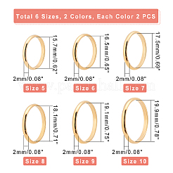 24 anillo de dedo con cúpula lisa pulida de 12 mm y 2 estilos para niñas y mujeres.&nbsp;RJEW-UN0001-03