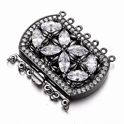 Ottone zirconi scatola fermagli&nbsp;ZIRC-O020-08B-NR