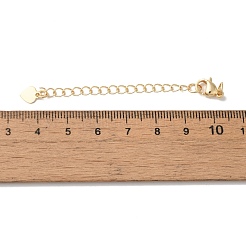 Estremità in ottone placcato a cremagliera con catena e fermagli a moschettone&nbsp;KK-F873-03LG