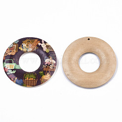 Colgantes impresas madera&nbsp;WOOD-S045-104F