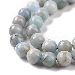 Natürliche Aquamarin Perlen Stränge&nbsp;G-F641-02-10mm-01A