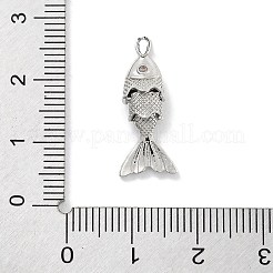 Fischregal-Beschichtung Messing Micro Pave Zirkonia Anhänger&nbsp;KK-Z071-72A-01P