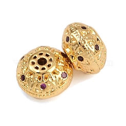 Abalorios de latón con pavé de circonitas&nbsp;KK-F910-05G