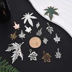 Pendentifs en alliage de style tibétain à thème automne&nbsp;TIBEP-YW0002-04