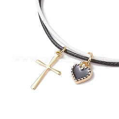 2 verstellbares Armband aus gewachster Polyesterschnur&nbsp;BJEW-JB11788