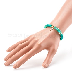Handgemachte Stretch-Armbänder aus Fimo&nbsp;BJEW-JB06352