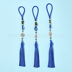 3 pendentif décoratif en alliage de résine contre le mauvais œil&nbsp;HJEW-FS00039