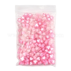 200pcs 5 Arten transparente Acrylperlen&nbsp;TACR-FS0001-54A