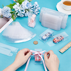 200 Stück faltbare transparente Geschenkboxen aus PVC für Süßigkeiten&nbsp;CON-WA0001-02
