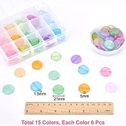 90 pz 15 colori perline acriliche&nbsp;OACR-NB0001-26