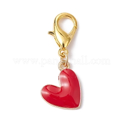Decorazione pendente in lega smaltata a cuore&nbsp;HJEW-JM01491