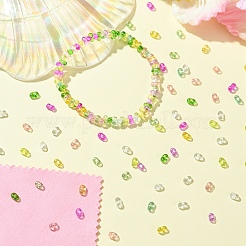 90g 9 couleurs de perles de rocaille de verre de peinture de cuisson&nbsp;SEED-YW0002-51A