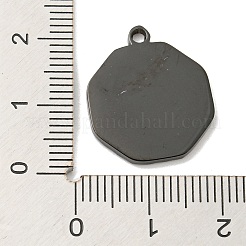 Pendentifs en acier inoxydable 304 avec placage ionique (IP)&nbsp;STAS-D025-07B