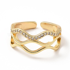 Offener Manschettenring mit Zirkonia-Welle&nbsp;RJEW-H101-25G