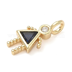 Colgante micropavé cubic zirconia de latón&nbsp;ZIRC-I356-17G-B03