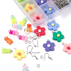 198 pz fai da te simpatici orecchini in resina kit di gioielli&nbsp;DIY-LS0001-07