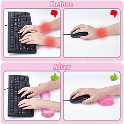 2 poggiapolsi in silicone per mouse e tappetino per tastiera in 2 stili&nbsp;AJEW-NB0008-30B