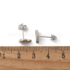 Aretes de corchete de circonita cúbica transparente con micro pavé de latón enchapado en cremallera&nbsp;EJEW-K299-01P-S
