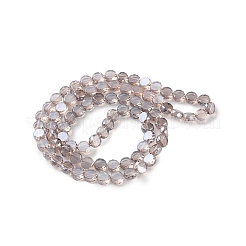 Chapelets de perles en verre électroplaqué&nbsp;EGLA-C010-01A-PL04