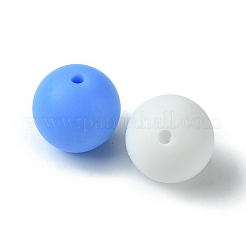 30 Stück 3 Farben Silikonperlen runde Gummiperle 15mm lose Distanzperlen für DIY-Zubehör Schmuck Schlüsselanhänger machen&nbsp;SIL-FS0001-01D