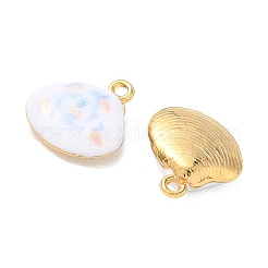 Pendentifs en acier inoxydable 304 émaillé et pailleté&nbsp;STAS-Q119-04G-03