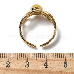 Runde Fingerringe aus Natursteinen&nbsp;RJEW-C119-02G