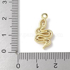 Pendenti in zirconi cubici trasparenti in micro pavè di ottone&nbsp;KK-S505-04G-01