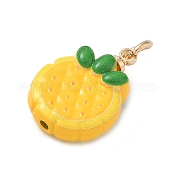 Aleación con colgantes de esmalte amarillo&nbsp;AL-CBAE186-02G-02