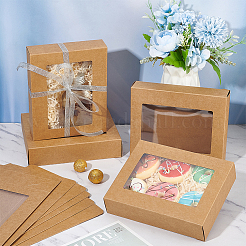 Quaderförmige Geschenkboxen aus Kraftpapier zur Aufbewahrung&nbsp;CON-WH0095-99A-01
