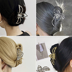 4 Stück 4 Stile Halloween-Haarspangen aus Legierung für Frauen und Mädchen&nbsp;AJEW-TA0001-90