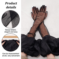 Lange Netz-Vollfingerhandschuhe&nbsp;AJEW-WH0504-85