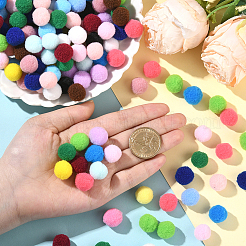 380 Stück 19 Farben Polyester-Pomponball&nbsp;DIY-SC0031-34