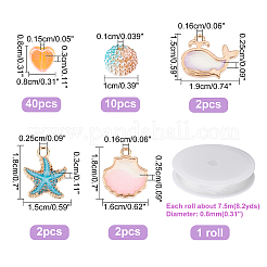 DIY-Armband-Bastelsets mit Ozeanmotiven für Kinder&nbsp;DIY-NB0007-14