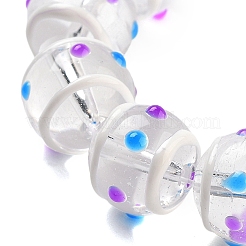 Vetro con fili di perle smaltate&nbsp;GLAA-M047-01G