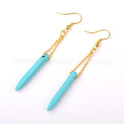 Tinti orecchini pendenti Howlite&nbsp;EJEW-PJE754