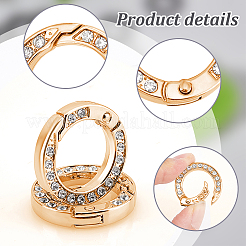 12 anneau de porte à ressort en alliage avec strass&nbsp;FIND-UN0003-37KCG