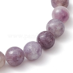 Braccialetti elastici con perline rotonde in tormalina naturale con fiori di ciliegio per donne e uomini&nbsp;BJEW-JB11427