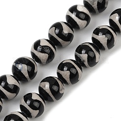 Tibetischen Stil dzi Perlen Stränge&nbsp;G-U022-A01-10mm