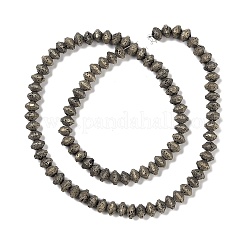 Brins de perles de pierre de lave naturelle galvanisées&nbsp;G-A234-F02-01H