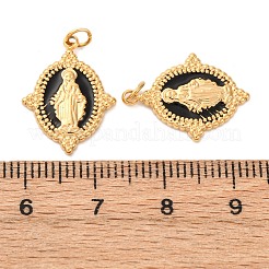 304 Edelstahl-Emaille-Anhänger&nbsp;STAS-U061-19G-01
