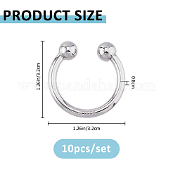 10 pieza de hebillas de clip de bikini de aleación de zinc en forma de U&nbsp;FIND-FH0017-06A-P
