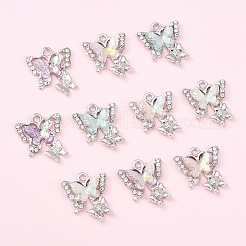 10 pendentif en résine en alliage de 5 couleurs.&nbsp;FIND-YW0009-78