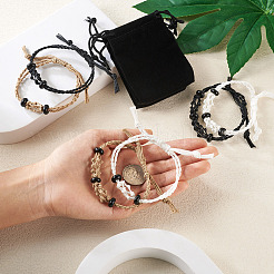 6 Stück verstellbare geflochtene gewachste Polyesterschnur Makramee-Beutel-Armbandherstellung&nbsp;BJEW-FW0001-04