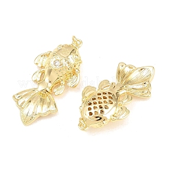 Pendentifs en laiton zircon cubique transparent&nbsp;KK-P353-15G-02