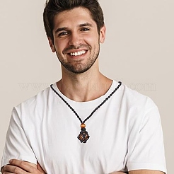 9 stücke 9 arten natürliche gemischte edelstein teardrop anhänger halsketten set&nbsp;NJEW-AN0001-46