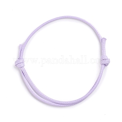 Création de bracelets en corde de polyester ciré coréen, lilas, diamètre réglable: 40~70 mm
