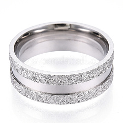 201 рифленое кольцо из нержавеющей стали для мужчин и женщин, цвет нержавеющей стали, внутренний диаметр: 20 мм, широк: 8 мм